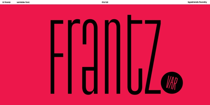 Пример шрифта TT Frantz
